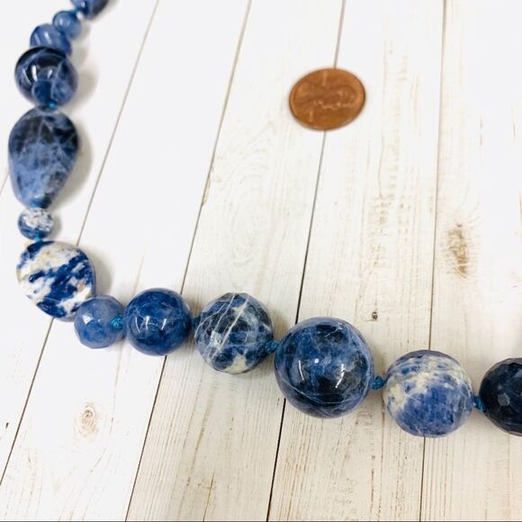 Sodalite Beaded Necklace  - Picture 4 of 4
